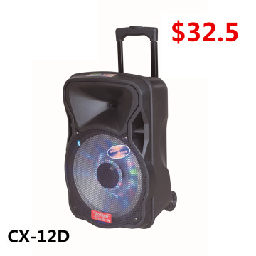 12 Inch Bluetooth Speaker with Trolley and LED (CX-12D)